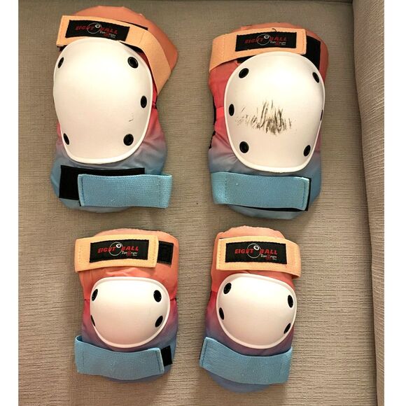 Eight Ball by Triple Eight NYC Kids' 8+ Pad Set 2 pack in Sunset Fade - Picture 1 of 3